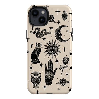 Astro Flash Beige Printed Phone Cases iPhone 14 Plus / Armoured by Veronica Tucker - The Dairy
