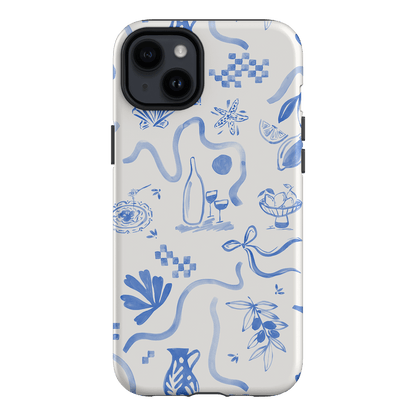 Mediterranean Wave Printed Phone Cases iPhone 14 Plus / Armoured by Charlie Taylor - The Dairy
