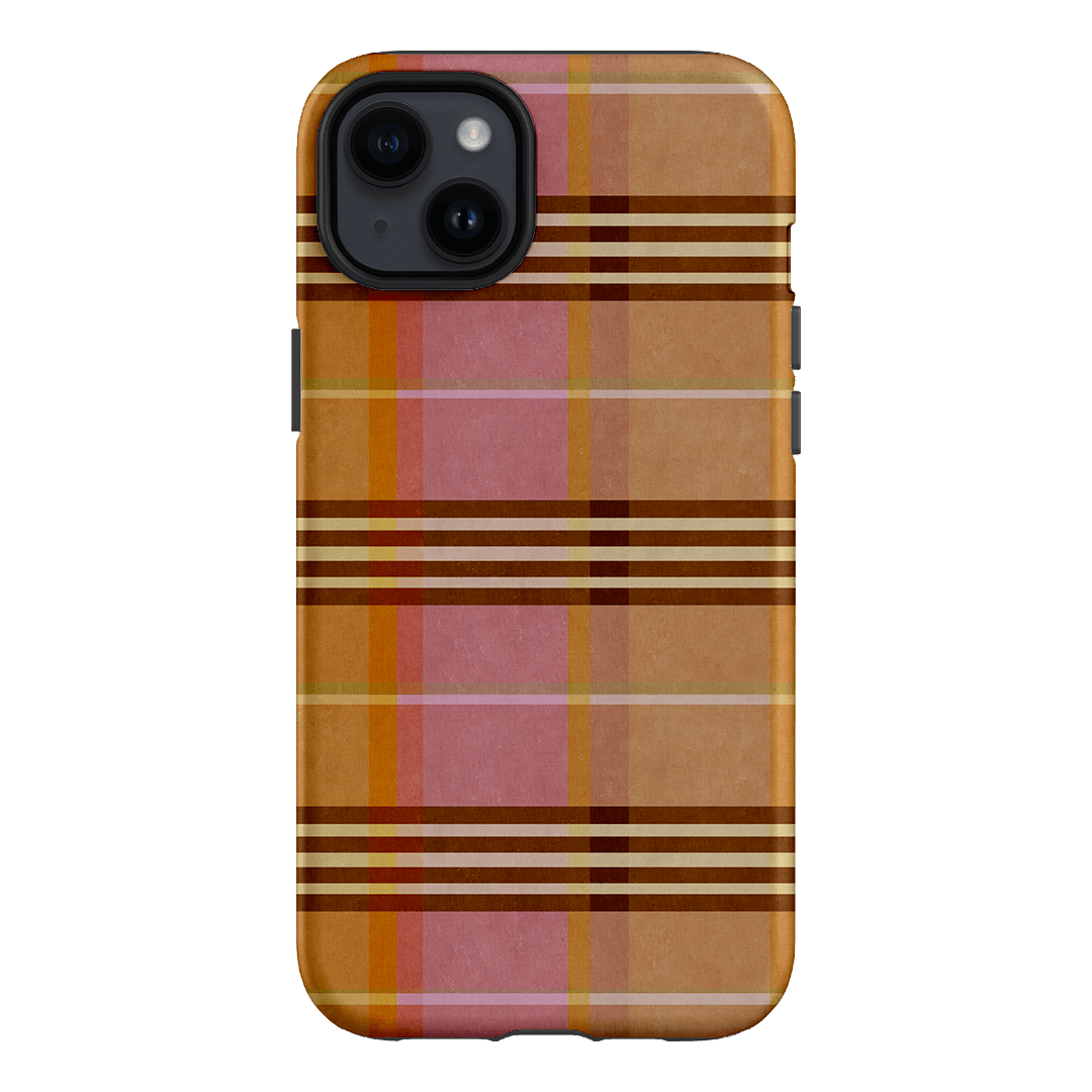 Peachy Plaid Printed Phone Cases iPhone 14 Plus / Armoured by Fenton & Fenton - The Dairy