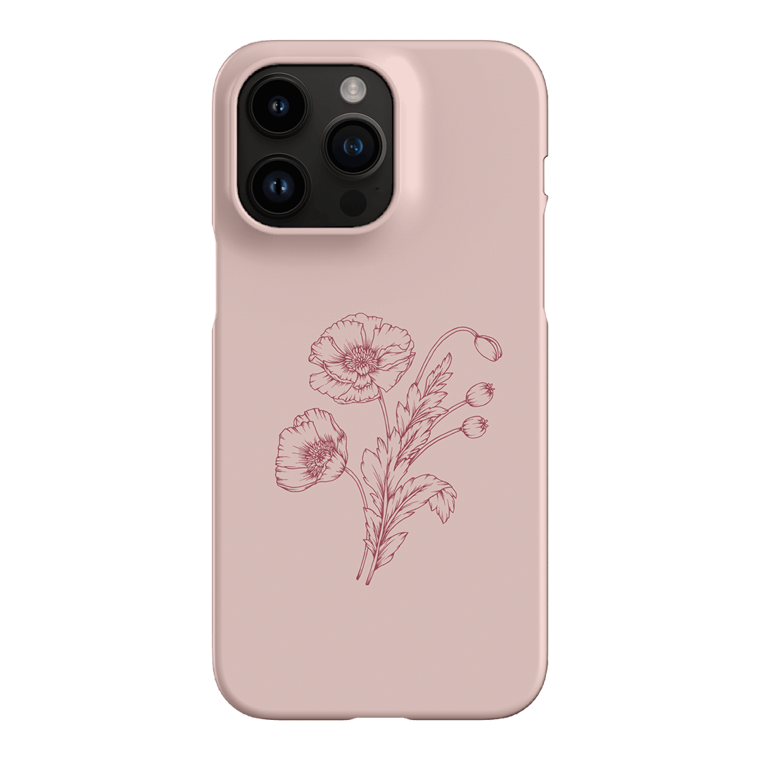 Blush Poppies Printed Phone Cases iPhone 14 Pro Max / Snap by Typoflora - The Dairy