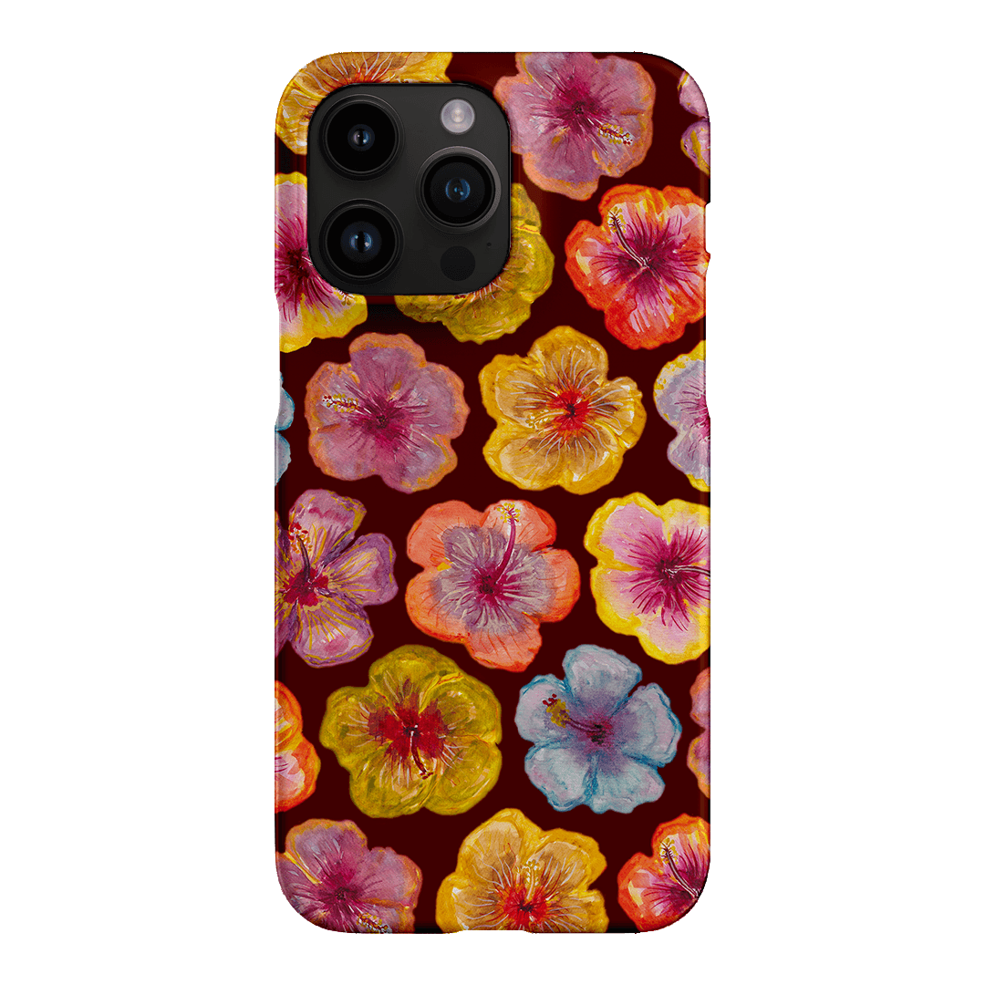 Hibiscus Holiday Rouge Printed Phone Cases iPhone 14 Pro Max / Snap by BG. Studio - The Dairy