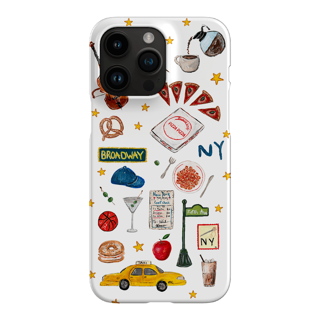 NYC White Printed Phone Cases iPhone 14 Pro Max / Snap by BG. Studio - The Dairy