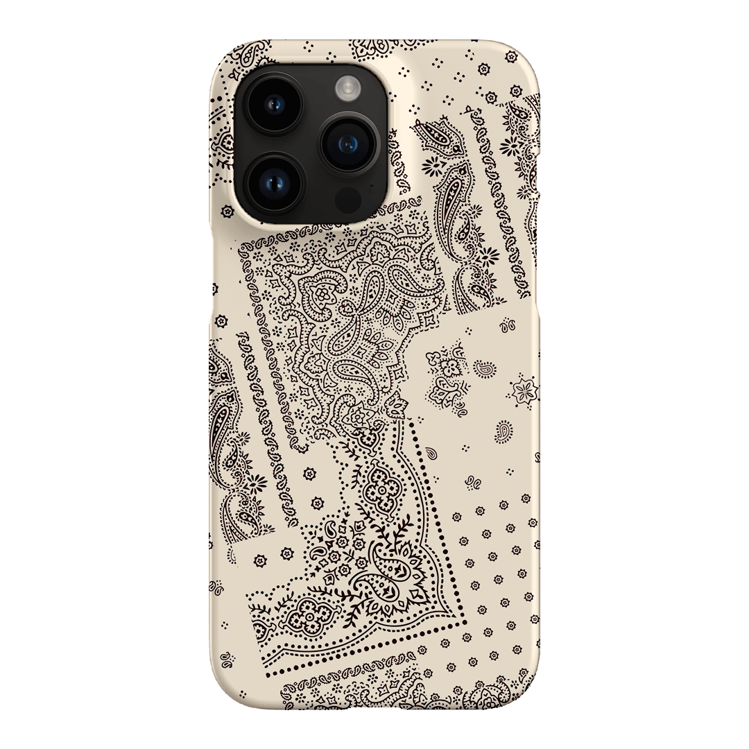 Paisley Ecru Printed Phone Cases iPhone 14 Pro Max / Snap by The Dairy - The Dairy
