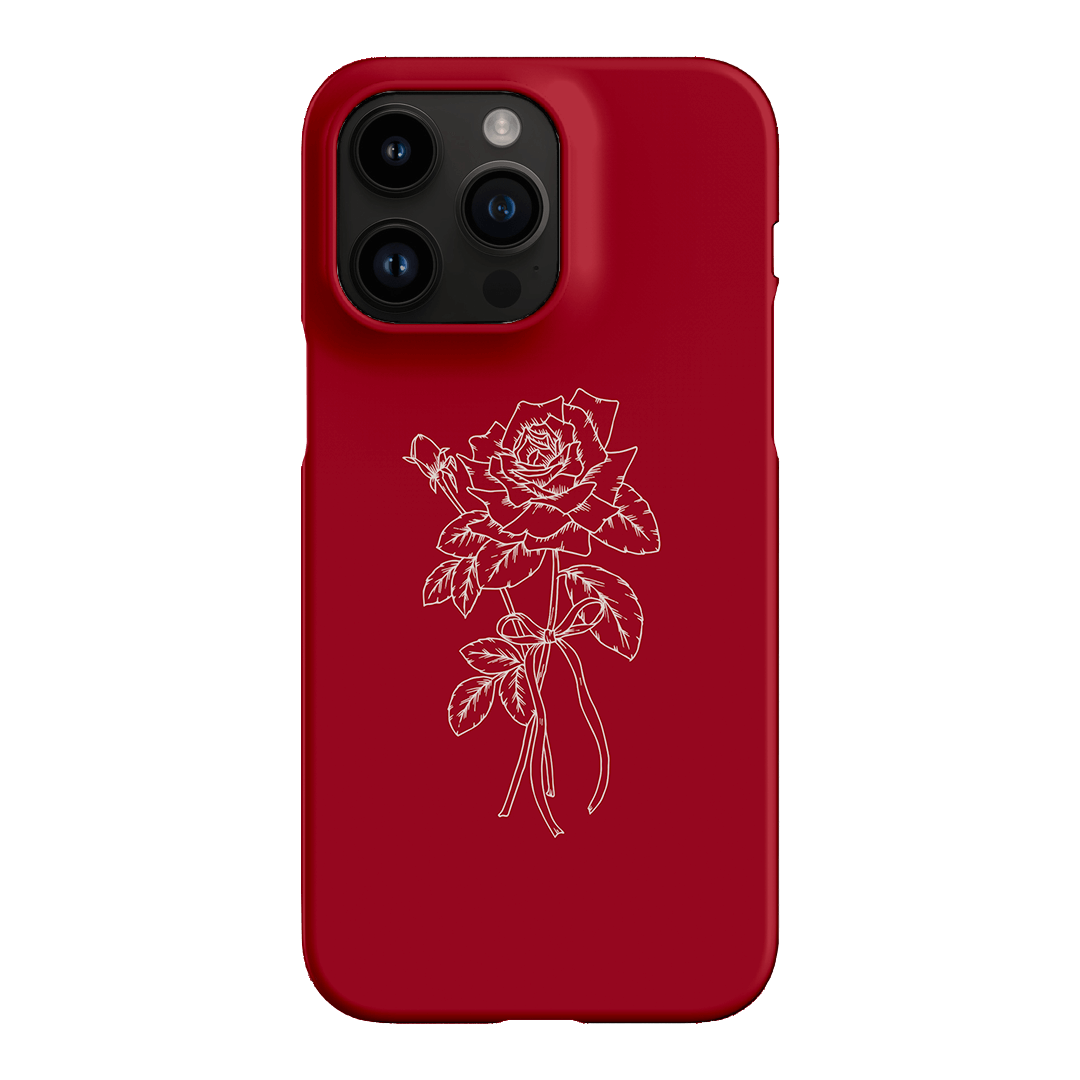 Red Rose Printed Phone Cases iPhone 14 Pro Max / Snap by Typoflora - The Dairy