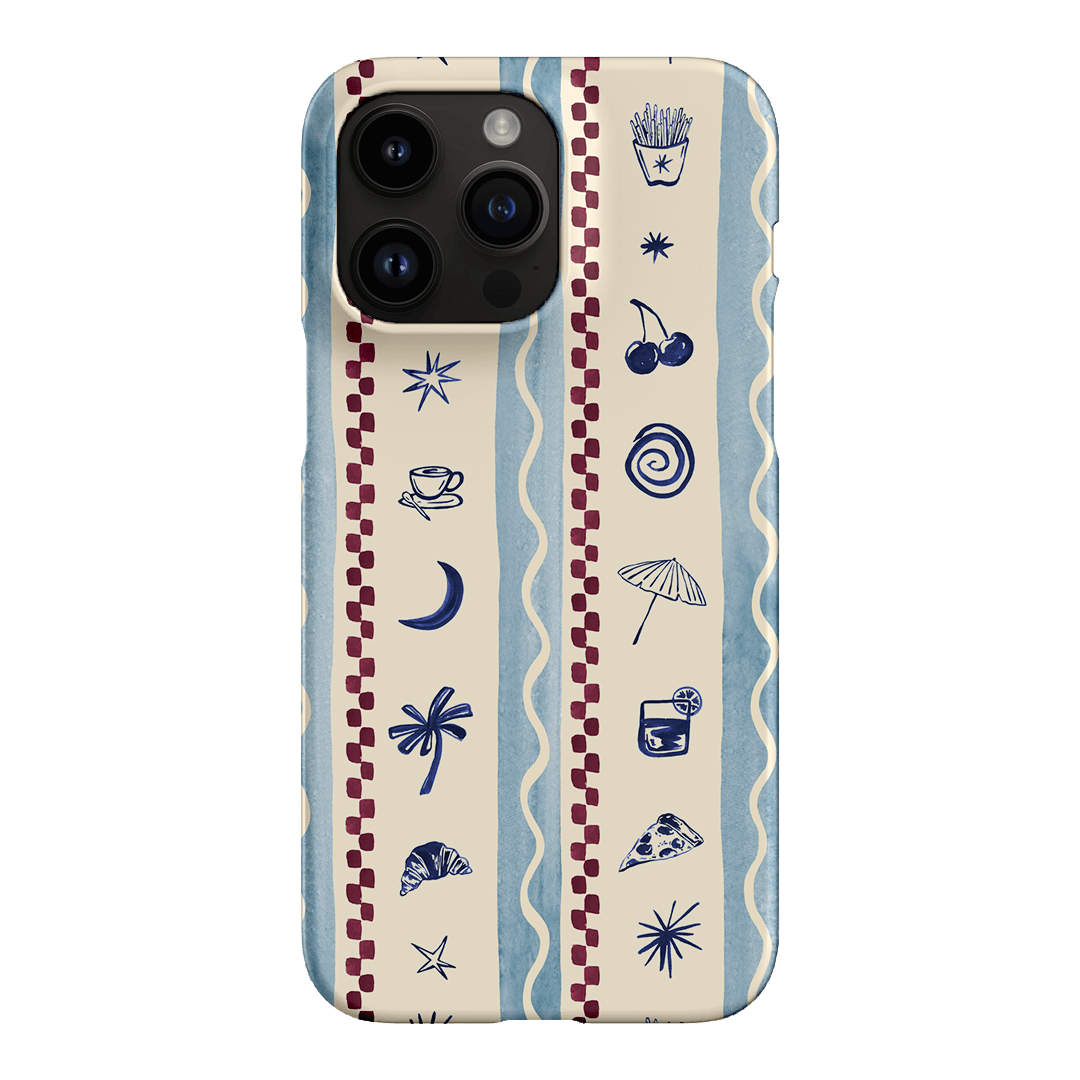 Summer Snacks Blue Printed Phone Cases iPhone 14 Pro Max / Snap by Charlie Taylor - The Dairy
