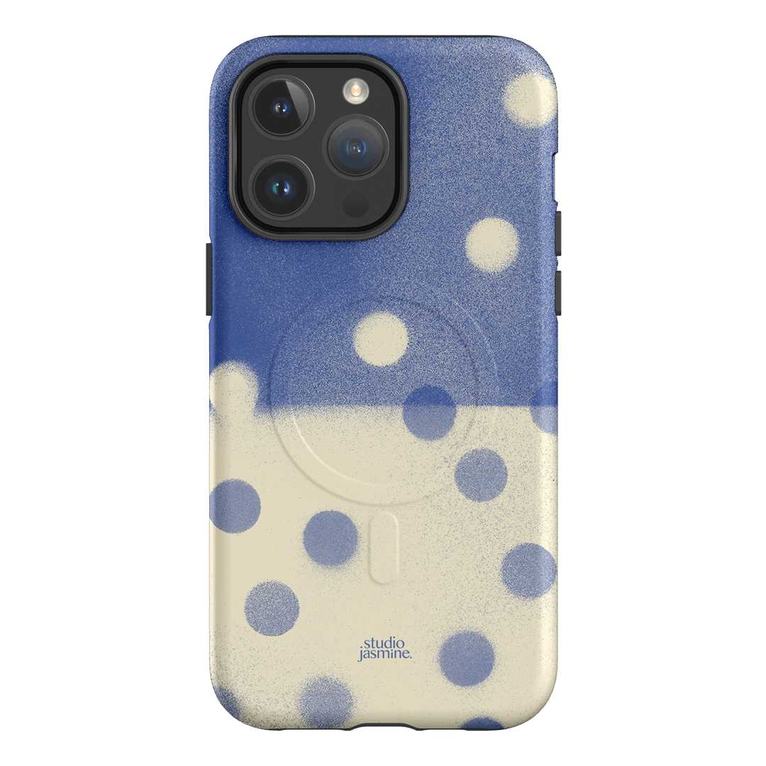 Bleu Polka Dot Printed Phone Cases iPhone 14 Pro Max / Armoured MagSafe by Jasmine Dowling - The Dairy
