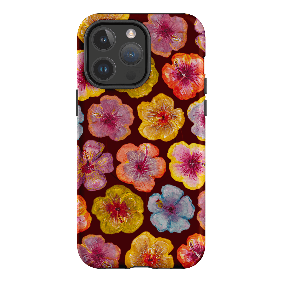 Hibiscus Holiday Rouge Printed Phone Cases iPhone 14 Pro Max / Armoured MagSafe by BG. Studio - The Dairy