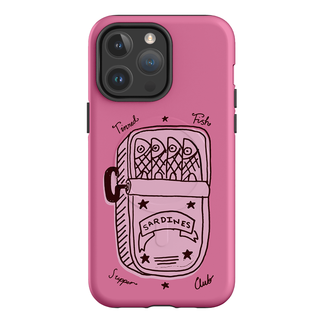 Sardine Social Pink Printed Phone Cases iPhone 14 Pro Max / Armoured MagSafe by The Dairy - The Dairy