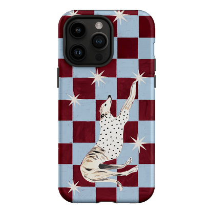 Check Greyhound Blue Printed Phone Cases iPhone 14 Pro Max / Armoured by Lisa Hu - The Dairy