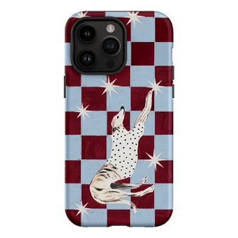 Check Greyhound Blue Printed Phone Cases iPhone 14 Pro Max / Armoured by Lisa Hu - The Dairy