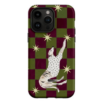 Check Greyhound Green Printed Phone Cases iPhone 14 Pro Max / Armoured by Lisa Hu - The Dairy