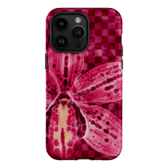 Check Orchid Printed Phone Cases iPhone 14 Pro Max / Armoured by Sally Hungerford - The Dairy