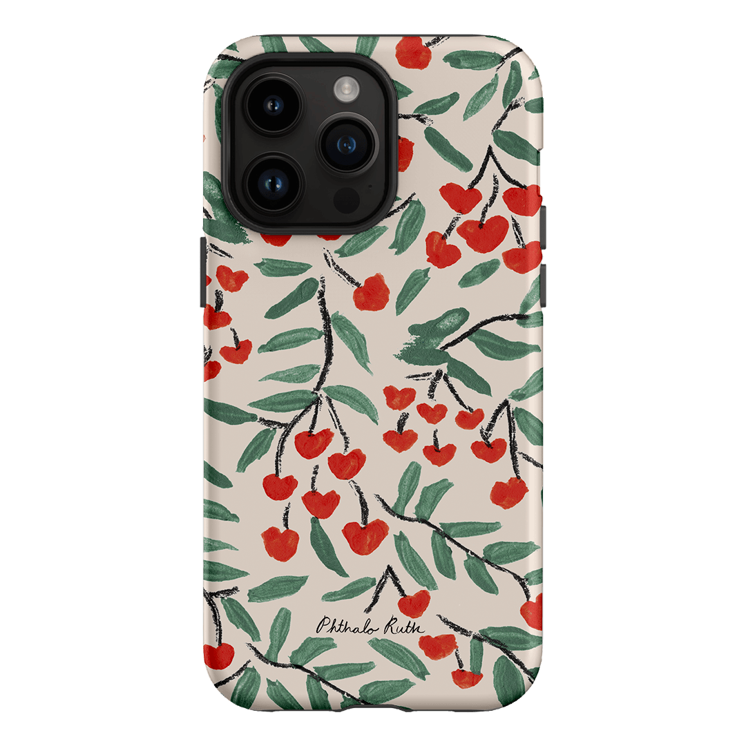 Cherry Love Printed Phone Cases iPhone 14 Pro Max / Armoured by Phthalo Ruth - The Dairy
