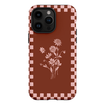 Dahlia Check Printed Phone Cases iPhone 14 Pro Max / Armoured by Typoflora - The Dairy