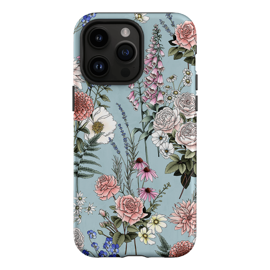 Garden Party Blue Printed Phone Cases iPhone 14 Pro Max / Armoured by Typoflora - The Dairy