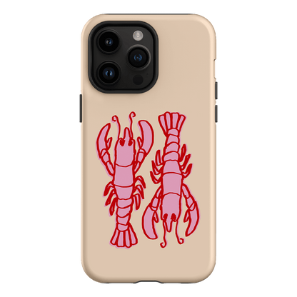 Lobster Love Peach Printed Phone Cases iPhone 14 Pro Max / Armoured by The Dairy - The Dairy