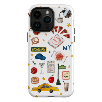 NYC White Printed Phone Cases iPhone 14 Pro Max / Armoured by BG. Studio - The Dairy