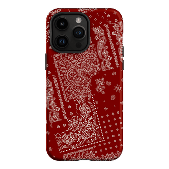Paisley Crimson Printed Phone Cases iPhone 14 Pro Max / Armoured by The Dairy - The Dairy