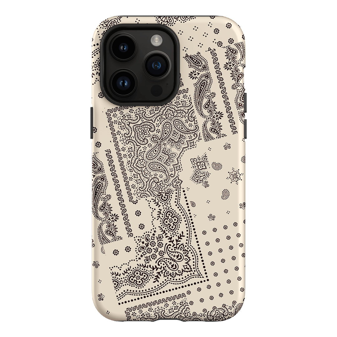 Paisley Ecru Printed Phone Cases iPhone 14 Pro Max / Armoured by The Dairy - The Dairy