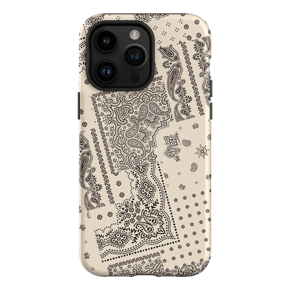 Paisley Ecru Printed Phone Cases iPhone 14 Pro Max / Armoured by The Dairy - The Dairy