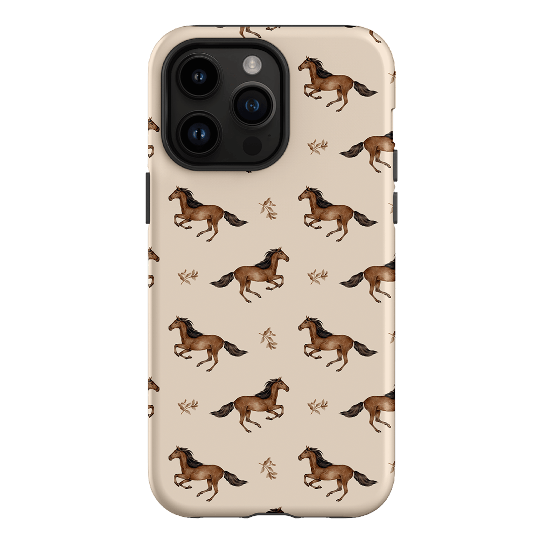 Running Horse Printed Phone Cases iPhone 14 Pro Max / Armoured by Kasiags Art - The Dairy