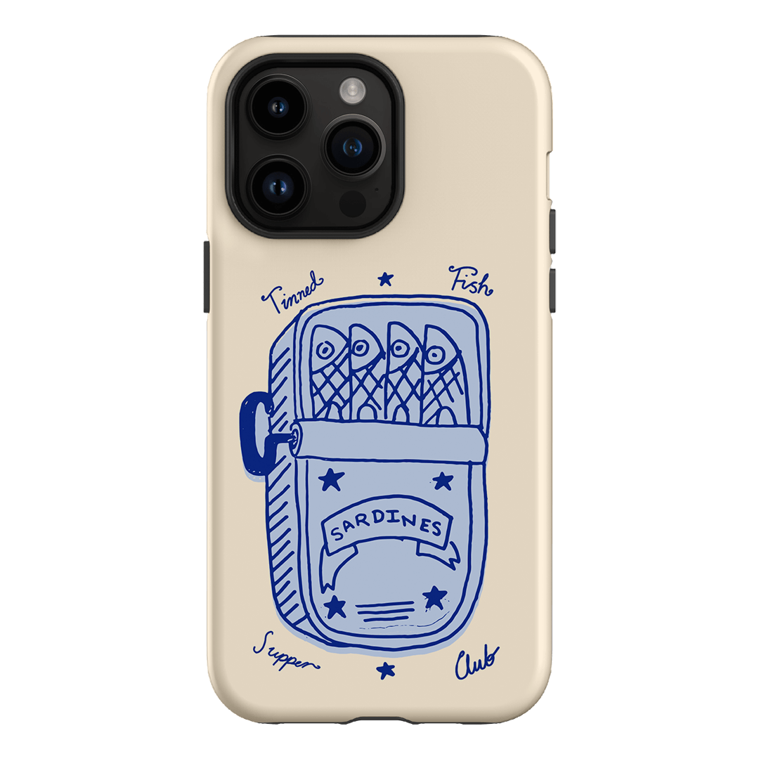 Sardine Social Blue Printed Phone Cases iPhone 14 Pro Max / Armoured by The Dairy - The Dairy