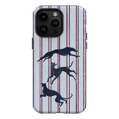 Stripey Hounds Printed Phone Cases iPhone 14 Pro Max / Armoured by Lisa Hu - The Dairy