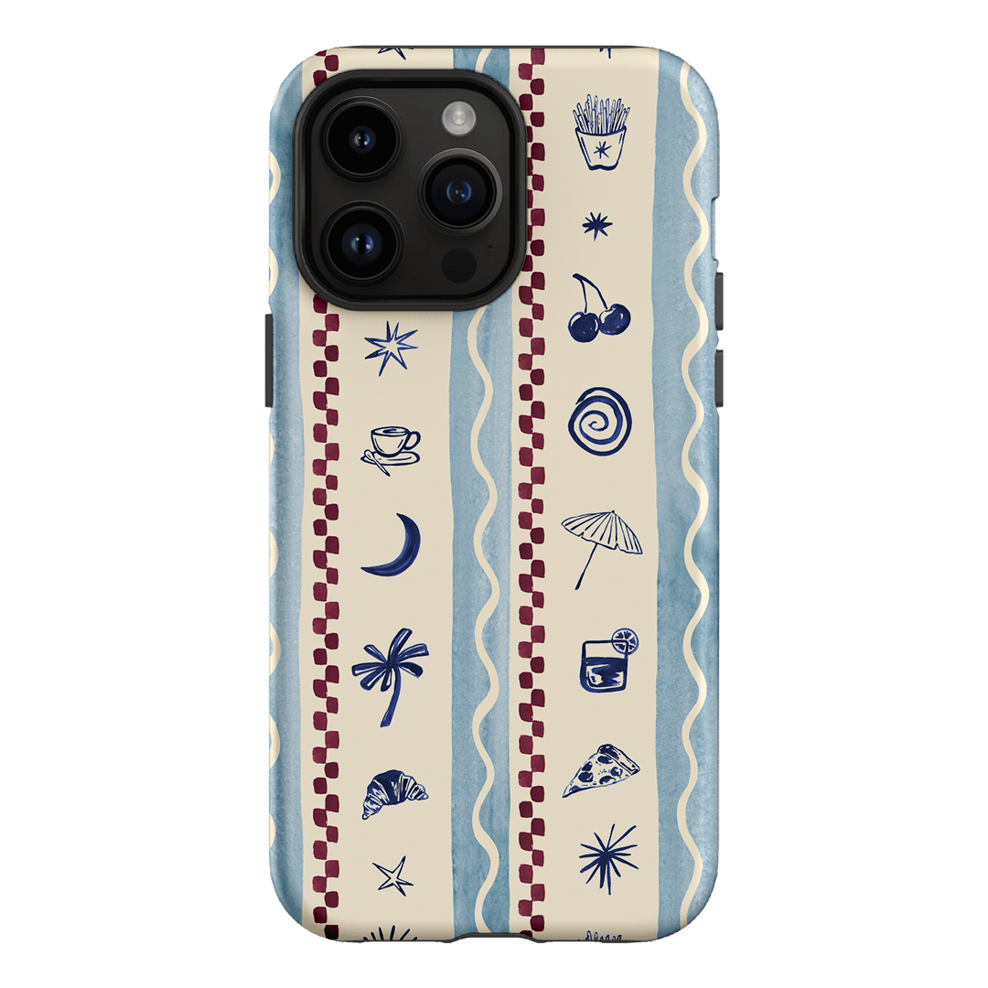 Summer Snacks Blue Printed Phone Cases iPhone 14 Pro Max / Armoured by Charlie Taylor - The Dairy