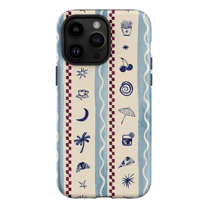 Summer Snacks Blue Printed Phone Cases iPhone 14 Pro Max / Armoured by Charlie Taylor - The Dairy