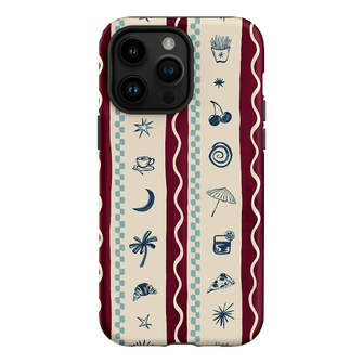 Summer Snacks Burgundy Printed Phone Cases iPhone 14 Pro Max / Armoured by Charlie Taylor - The Dairy