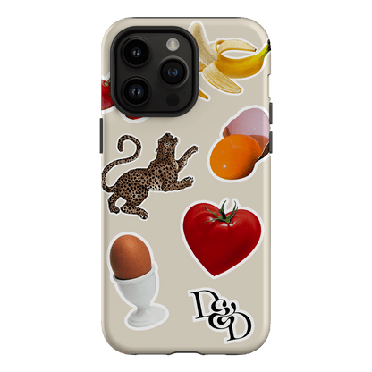 Sunday Stickers Cream Printed Phone Cases iPhone 14 Pro Max / Armoured by Desmond & Dempsey - The Dairy
