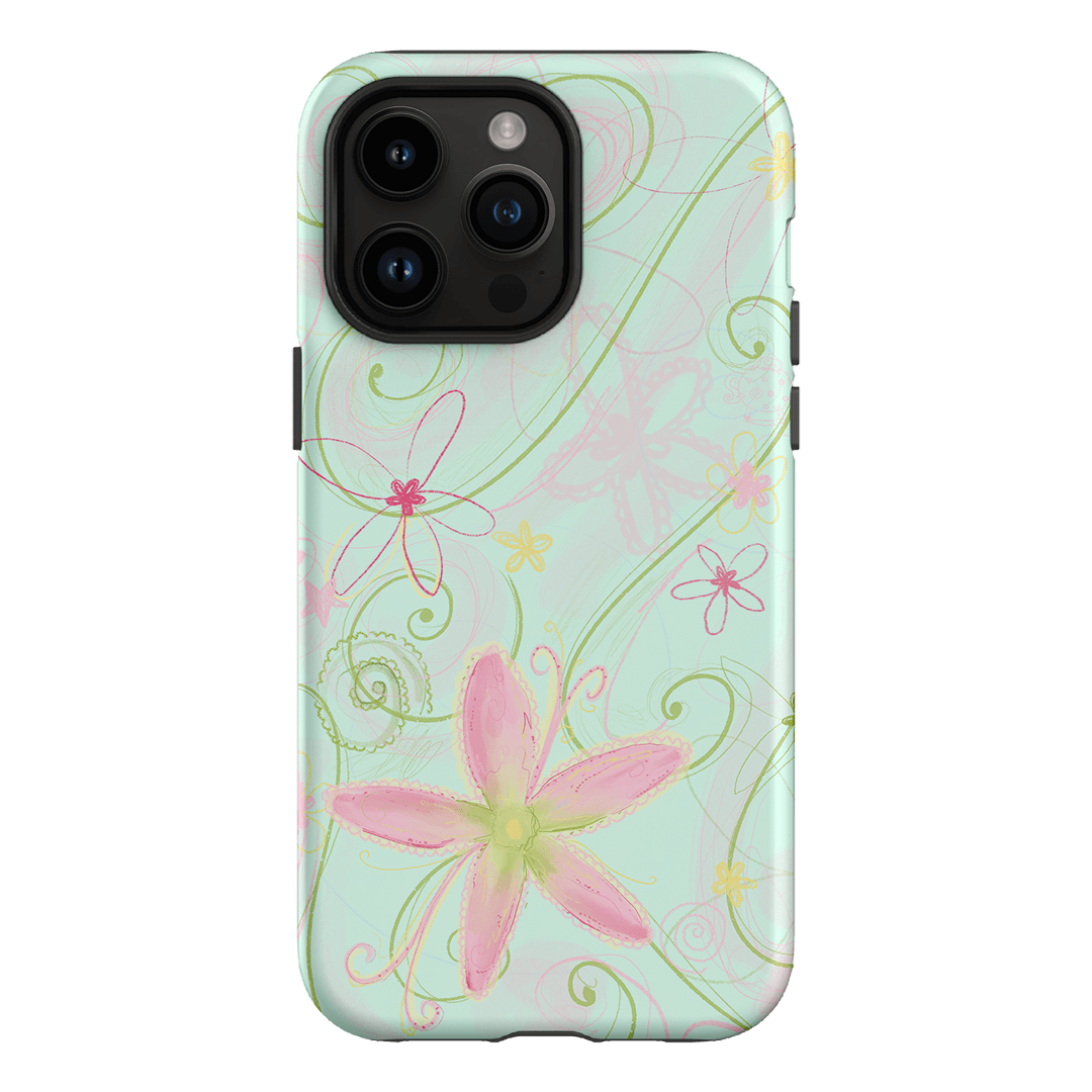 Swirl Blue Printed Phone Cases iPhone 14 Pro Max / Armoured by Kayla Carr - The Dairy