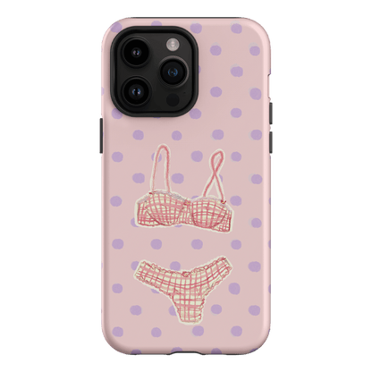 Vintage Gingham Printed Phone Cases iPhone 14 Pro Max / Armoured by Kayla Carr - The Dairy