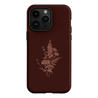 Wildflowers Mocha Printed Phone Cases iPhone 14 Pro Max / Armoured by Typoflora - The Dairy