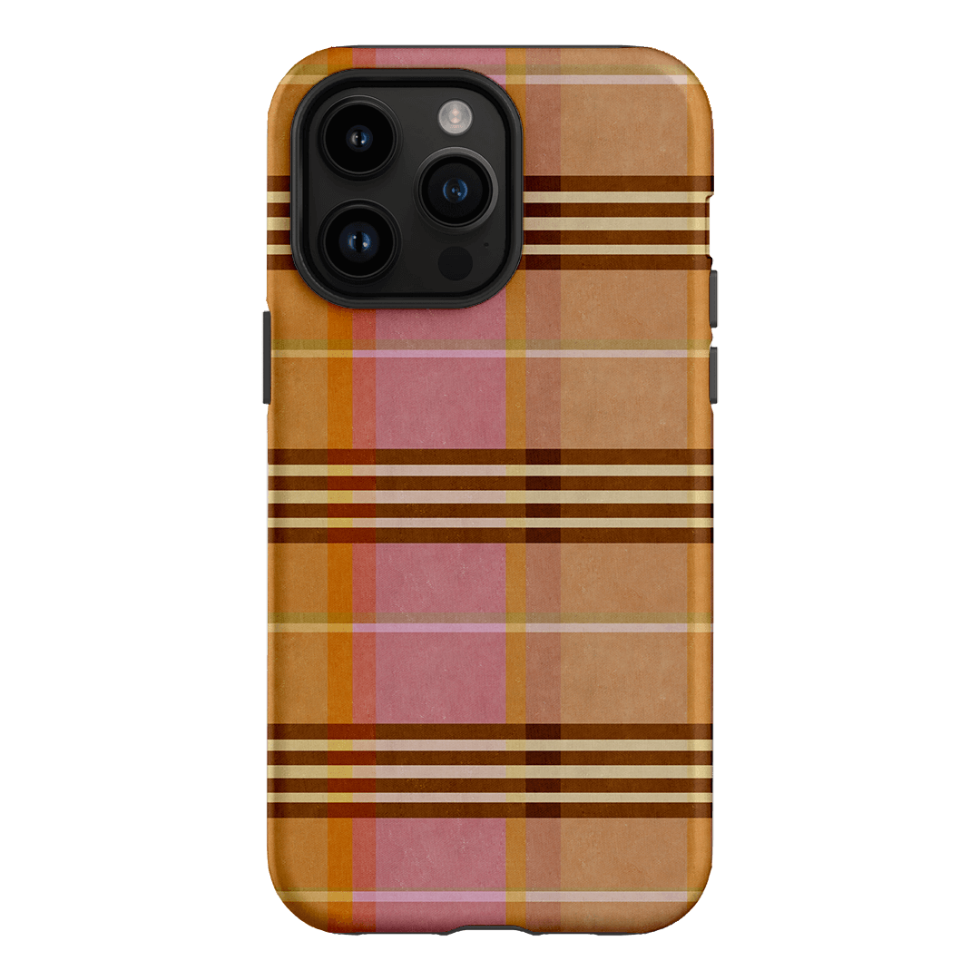 Peachy Plaid Printed Phone Cases iPhone 14 Pro Max / Armoured by Fenton & Fenton - The Dairy