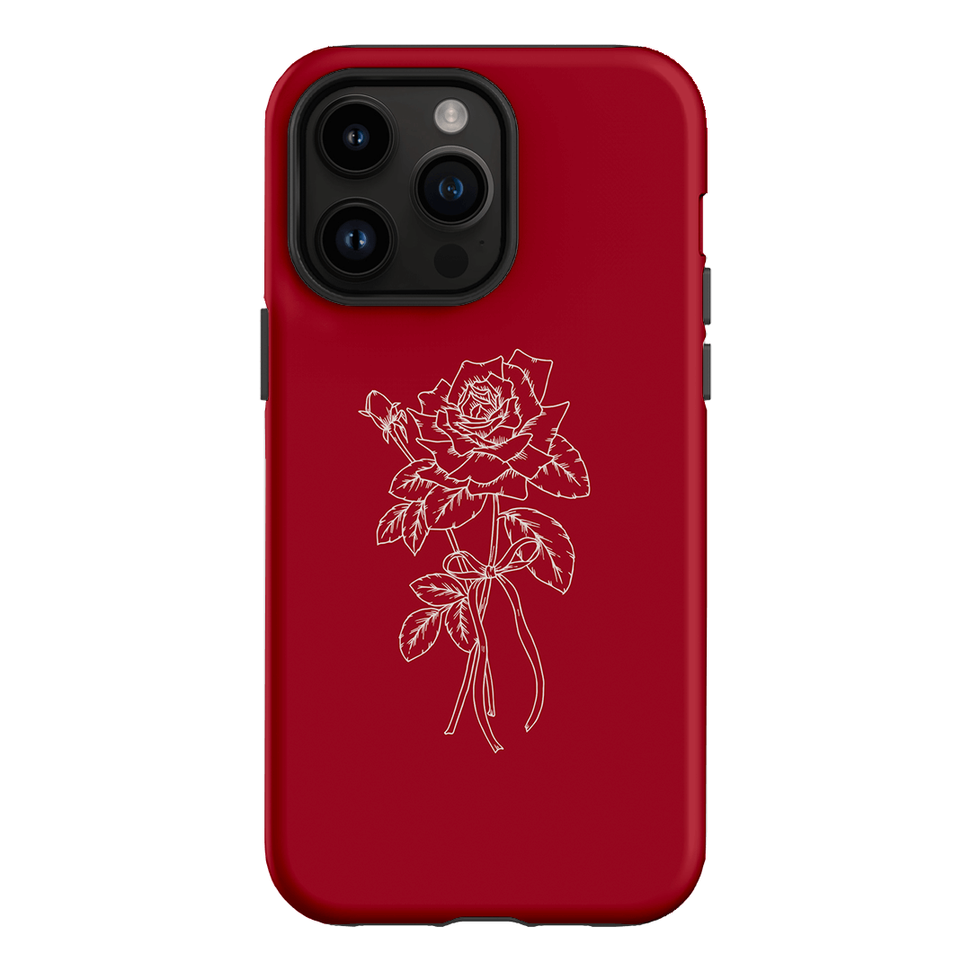 Red Rose Printed Phone Cases iPhone 14 Pro Max / Armoured by Typoflora - The Dairy