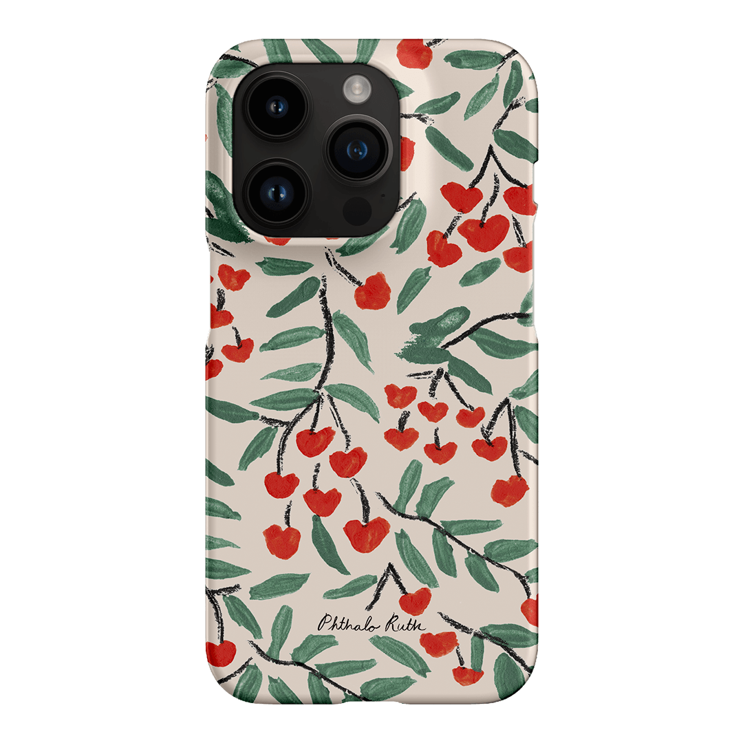 Cherry Love Printed Phone Cases iPhone 14 Pro / Snap by Phthalo Ruth - The Dairy