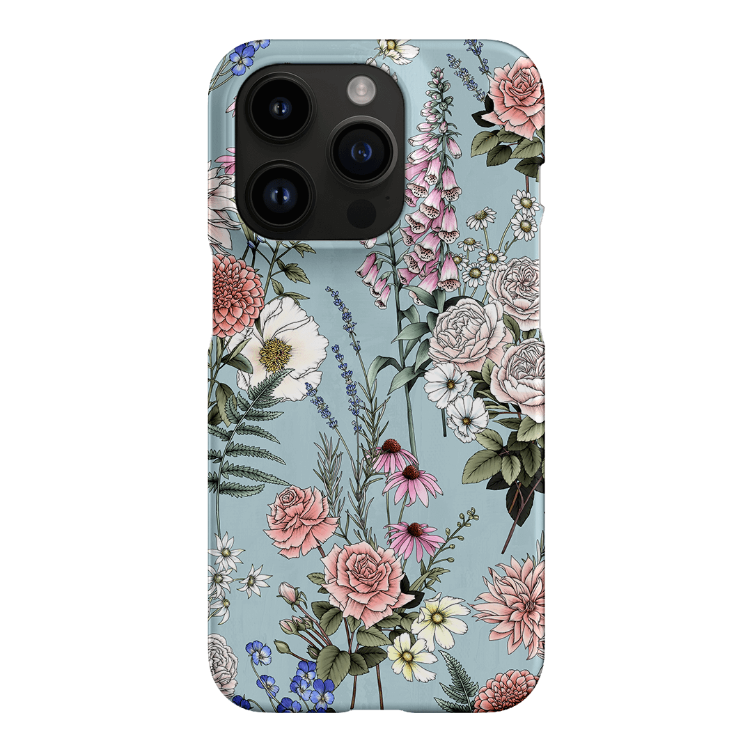 Garden Party Blue Printed Phone Cases iPhone 14 Pro / Snap by Typoflora - The Dairy