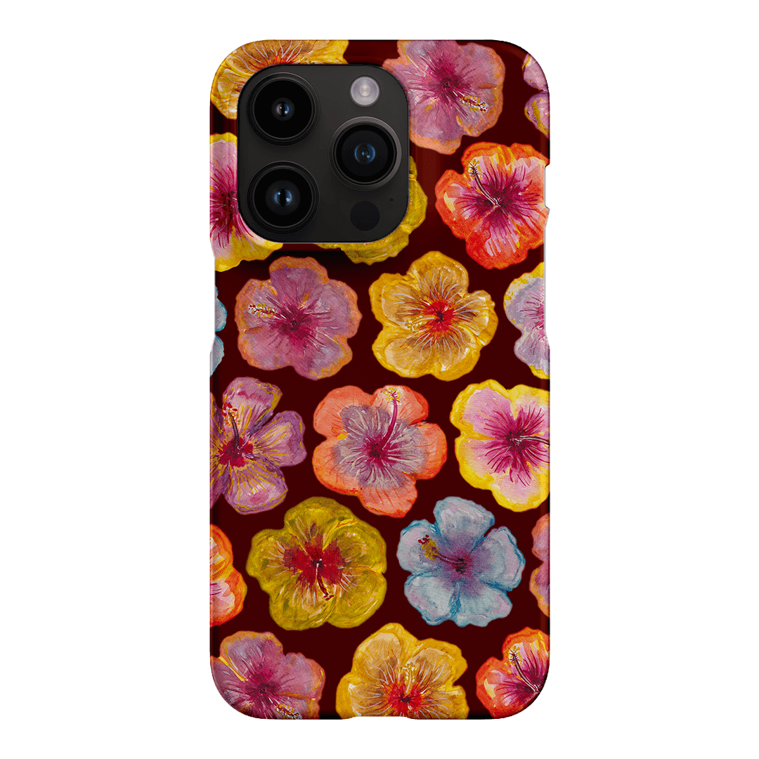 Hibiscus Holiday Rouge Printed Phone Cases iPhone 14 Pro / Snap by BG. Studio - The Dairy