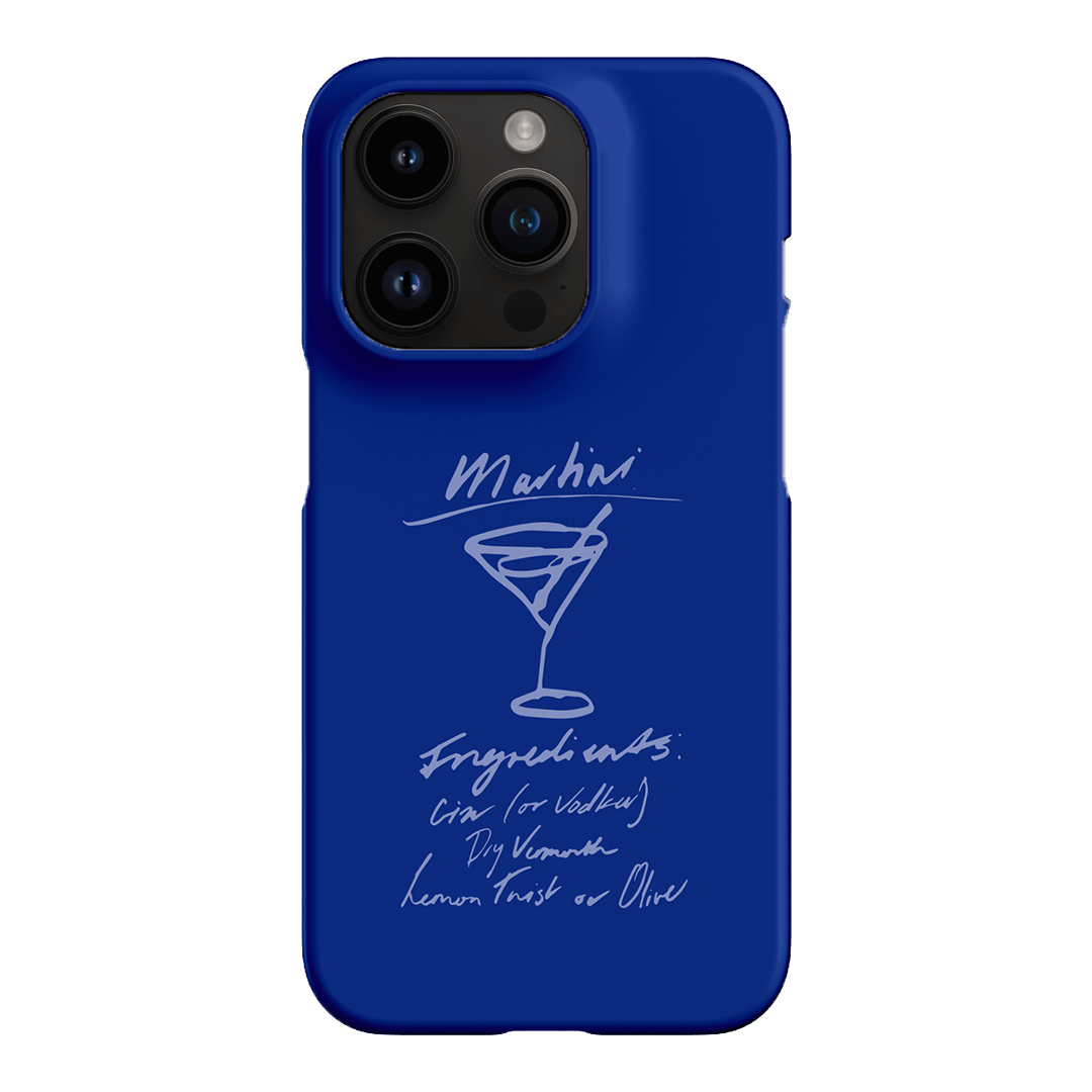 Martini Mood Blue Printed Phone Cases iPhone 14 Pro / Snap by The Dairy - The Dairy