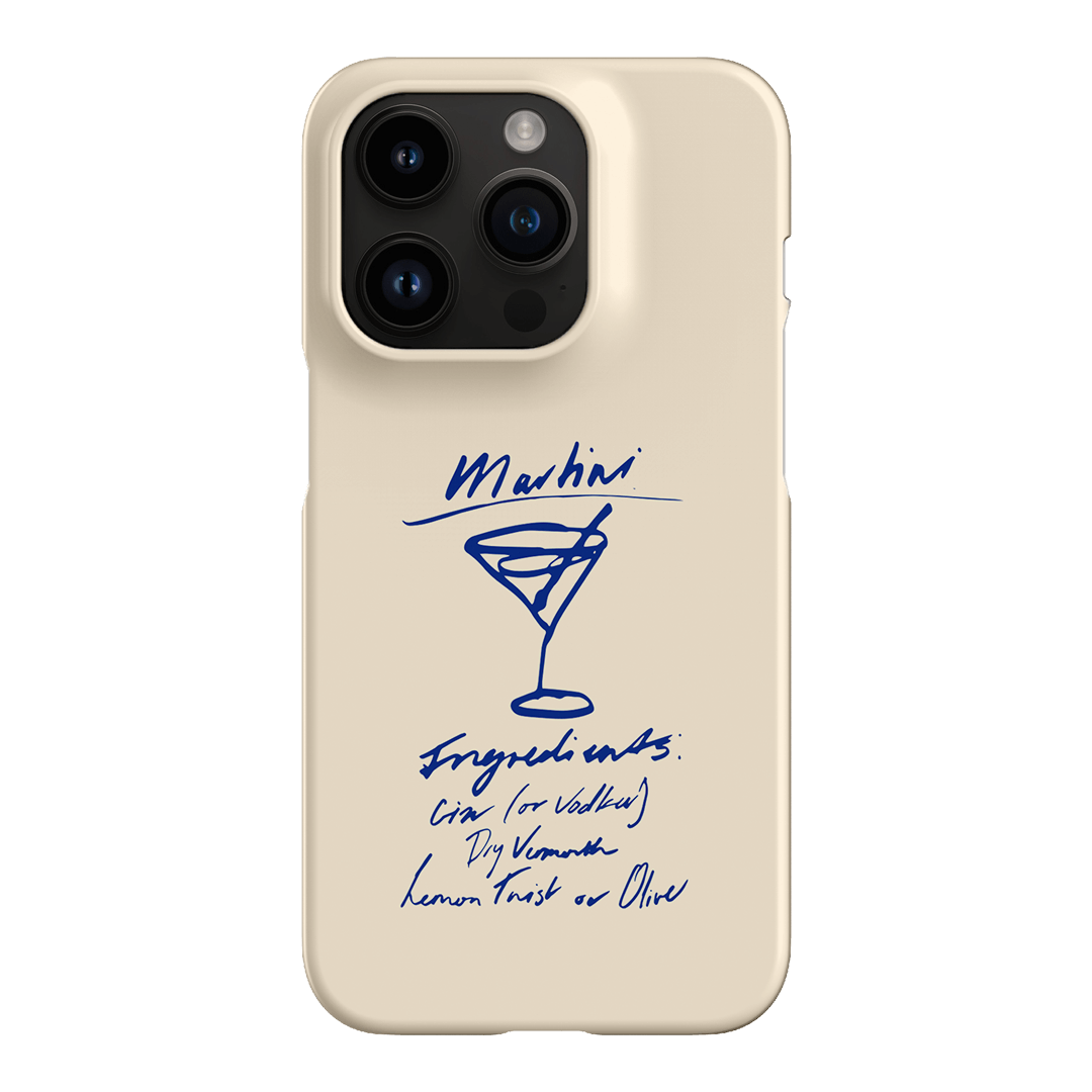 Martini Mood Cream Printed Phone Cases iPhone 14 Pro / Snap by The Dairy - The Dairy