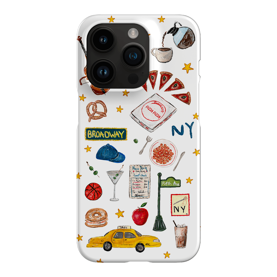 NYC White Printed Phone Cases iPhone 14 Pro / Snap by BG. Studio - The Dairy