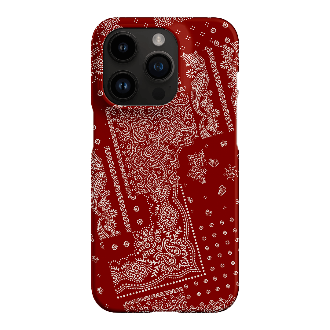 Paisley Crimson Printed Phone Cases iPhone 14 Pro / Snap by The Dairy - The Dairy