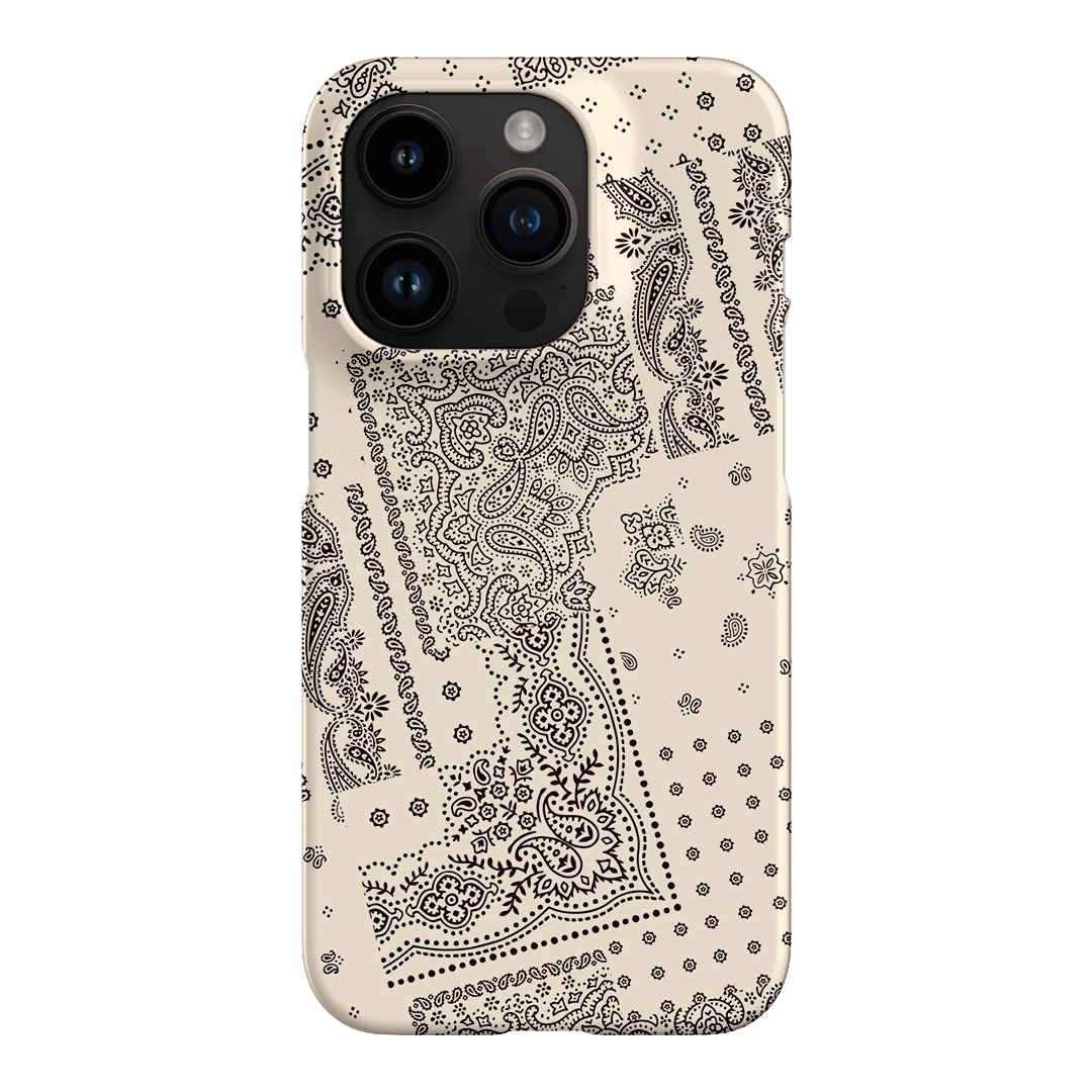 Paisley Ecru Printed Phone Cases iPhone 14 Pro / Snap by The Dairy - The Dairy
