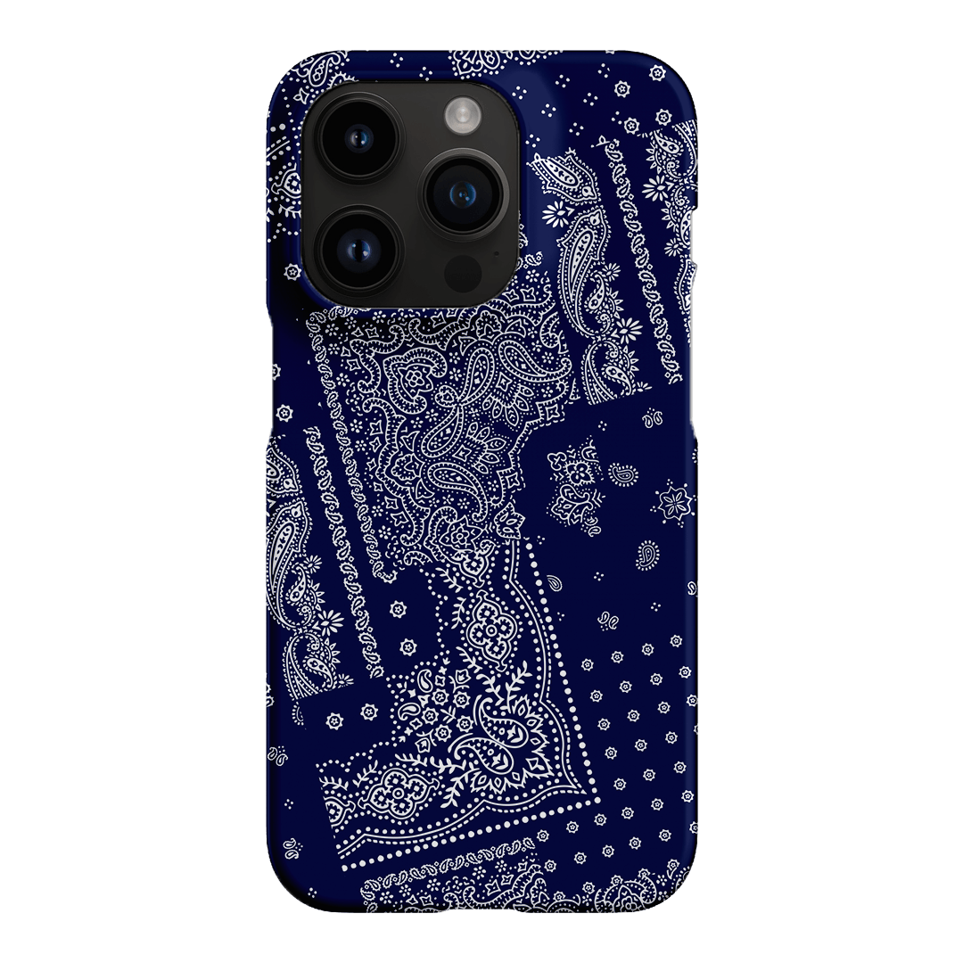Paisley Indigo Printed Phone Cases iPhone 14 Pro / Snap by The Dairy - The Dairy