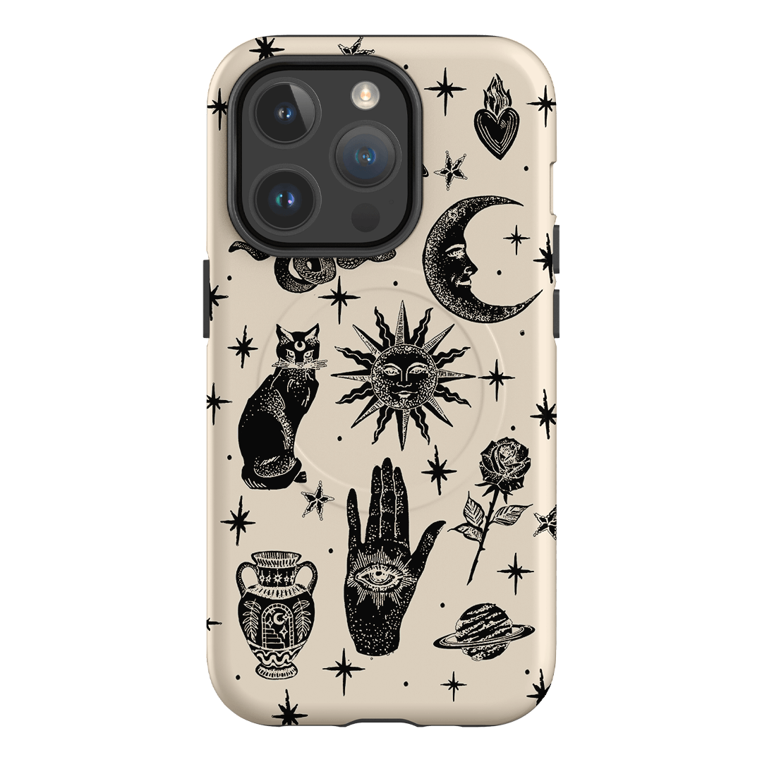 Astro Flash Beige Printed Phone Cases iPhone 14 Pro / Armoured MagSafe by Veronica Tucker - The Dairy