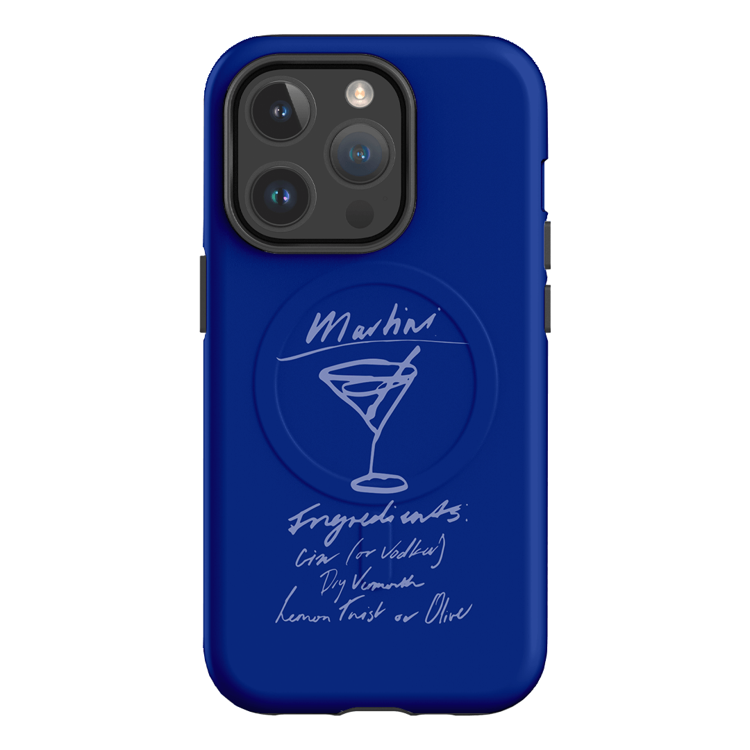 Martini Mood Blue Printed Phone Cases iPhone 14 Pro / Armoured MagSafe by The Dairy - The Dairy