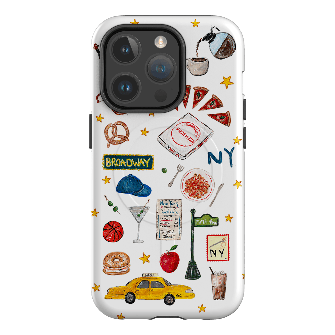 NYC White Printed Phone Cases iPhone 14 Pro / Armoured MagSafe by BG. Studio - The Dairy