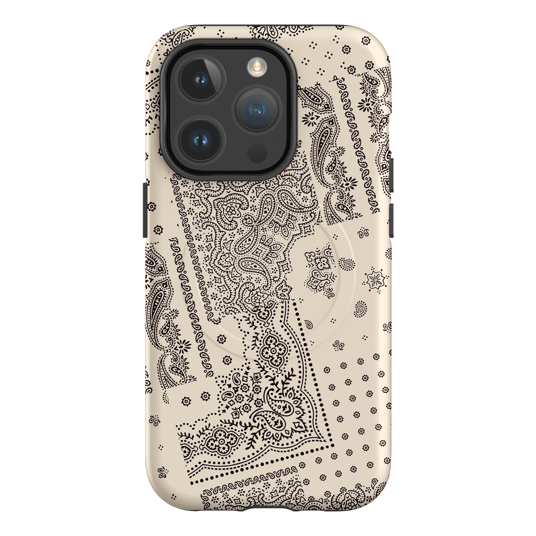 Paisley Ecru Printed Phone Cases iPhone 14 Pro / Armoured MagSafe by The Dairy - The Dairy