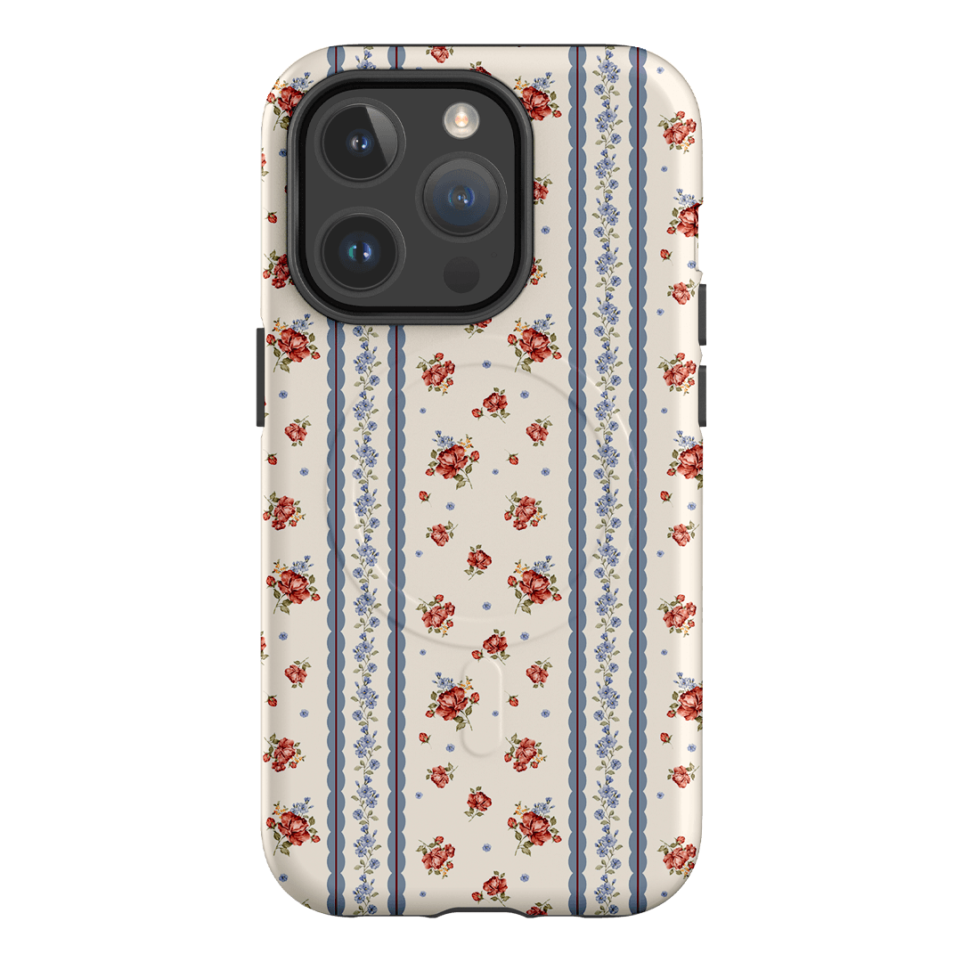 Rose Stripe Printed Phone Cases iPhone 14 Pro / Armoured MagSafe by Kasiags Art - The Dairy